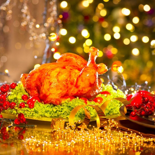 Gourmet Roast Chicken Thanksgiving Day Photography Background Bokeh ...